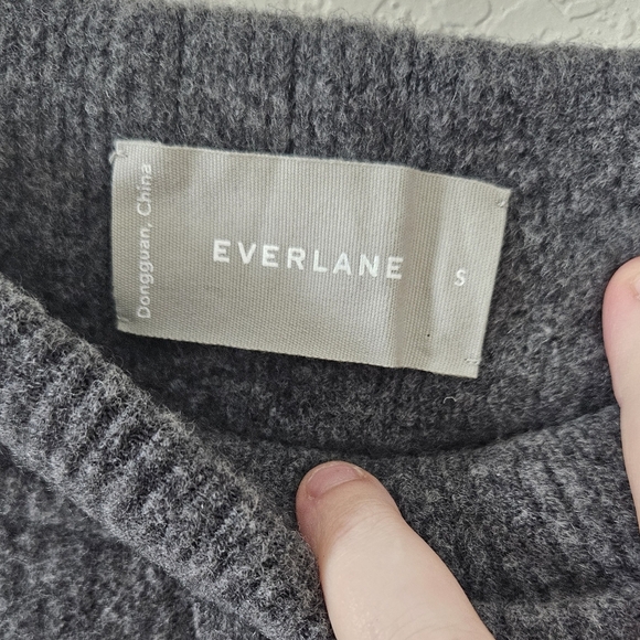 NWOT Everlane The Cozy Stretch Wide Leg Wool Yak Hair Blend Pants Charcoal Gray - Picture 9 of 12